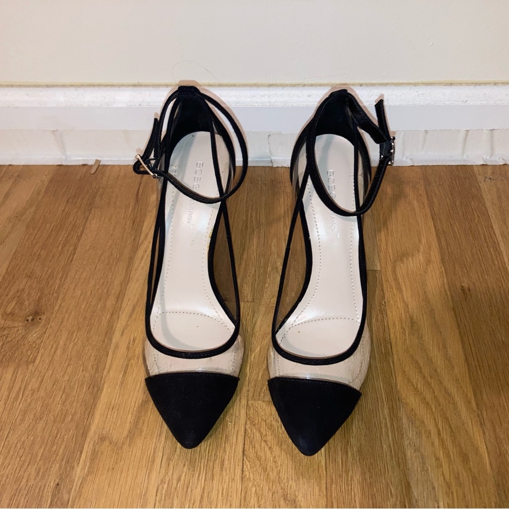 New! Bcbg Generation  Black and Sheer Women's Heels